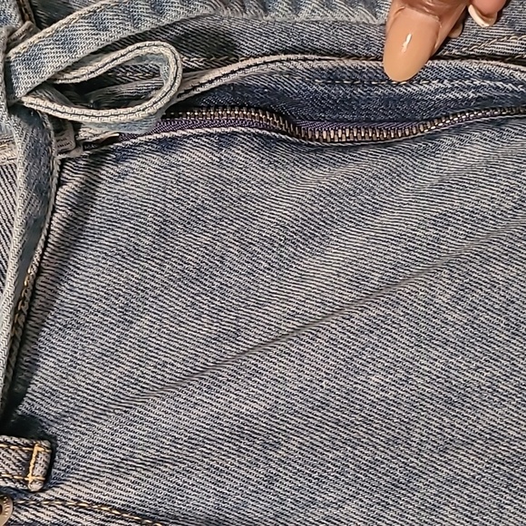 H&M Divided Baggy Loose Fit Mid Waist Wide Leg Jeans Wm 10 Cotton Casual Trendy - Picture 6 of 14